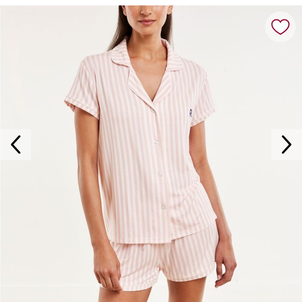 Mark & Graham Pink Striped Pajama Set